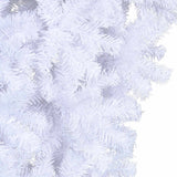 Artificial Christmas Tree with Stand White 180 cm PVC and Steel - Close-Up Angle