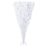 Artificial Christmas Tree with Stand White 210 cm PVC and Steel - Side View