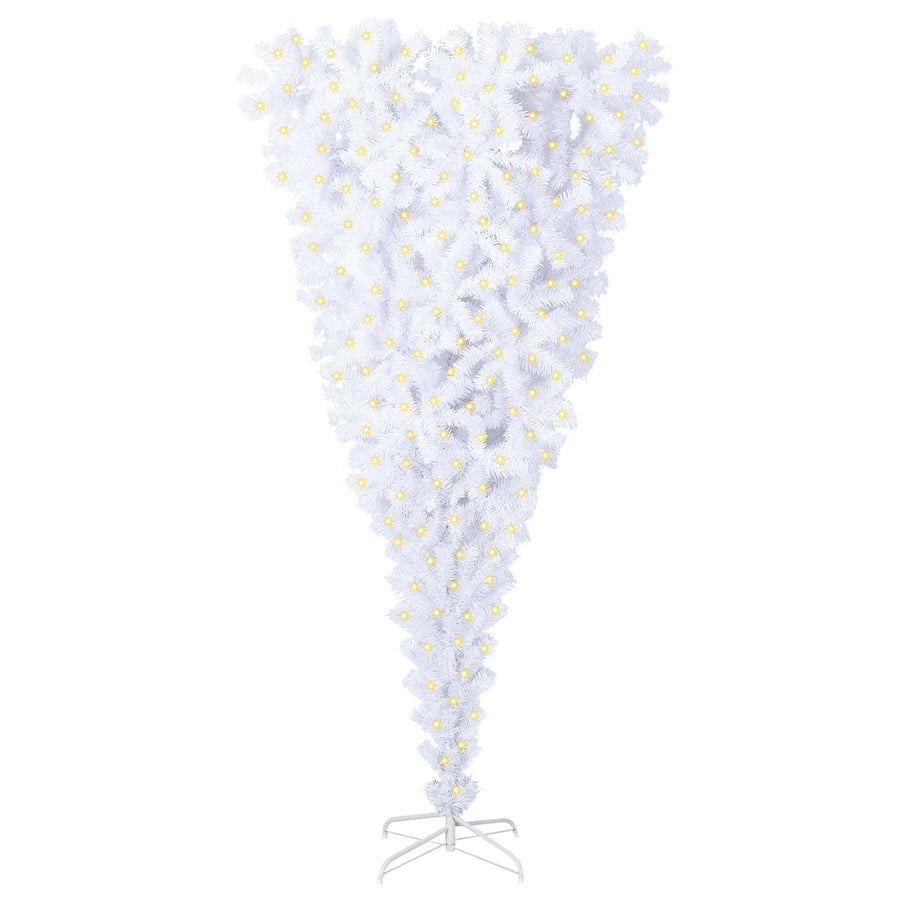 Artificial Christmas Tree with Stand White 210 cm PVC and Steel
