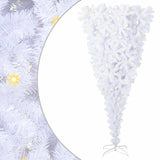 Artificial Christmas Tree with Stand White 240 cm PVC and Steel - Front View