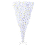 Artificial Christmas Tree with Stand White 240 cm PVC and Steel - Side View