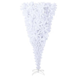 Artificial Christmas Tree with Stand White 240 cm PVC and Steel - Top-Down View