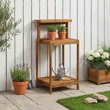Outdoor Potting Bench 56.5 x 48.5 x 107 cm Solid Acacia Wood