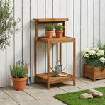 Outdoor Potting Bench 56.5 x 48.5 x 107 cm Solid Acacia Wood