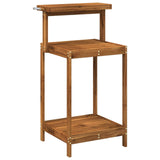 Outdoor Potting Bench 56.5 x 48.5 x 107 cm Solid Acacia Wood - Front View