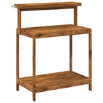 Outdoor Potting Bench 86.5 x 48.5 x 106 cm Solid Acacia Wood, image 2