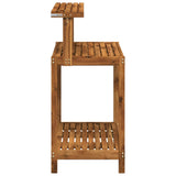 Outdoor Potting Bench 86.5 x 48.5 x 106 cm Solid Acacia Wood - Top-Down View