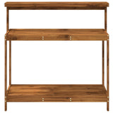 Outdoor Potting Bench 111.5 x 48.5 x 107 cm Solid Acacia Wood