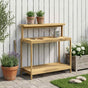 Outdoor Potting Bench 111.5 x 48.5 x 107 cm Solid Acacia Wood