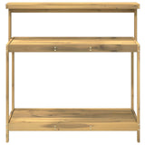 Outdoor Potting Bench 111.5 x 48.5 x 107 cm Solid Acacia Wood - Side View