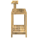 Outdoor Potting Bench 111.5 x 48.5 x 107 cm Solid Acacia Wood - Top-Down View