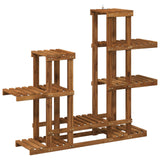 Plant Stand Natural 118 x 25 x 96.5 cm Solid Acacia Wood - Front View