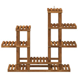 Plant Stand Natural 118 x 25 x 96.5 cm Solid Acacia Wood - Side View