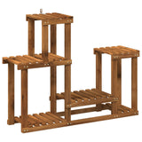 Plant Stand Natural 90 x 25 x 73 cm Solid Acacia Wood - Front View