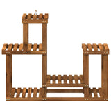 Plant Stand Natural 90 x 25 x 73 cm Solid Acacia Wood - Side View