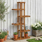 Plant Stand Natural 68 x 23.5 x 140 cm Solid Acacia Wood