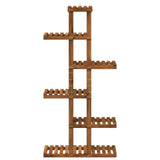 Plant Stand Natural 68 x 23.5 x 140 cm Solid Acacia Wood - Side View