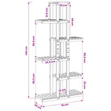 Plant Stand Natural 68 x 23.5 x 140 cm Solid Acacia Wood