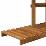Plant Stand Natural 93 x 25 x 114.5 cm Solid Acacia Wood - Top-Down View
