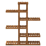 Plant Stand Natural 93 x 25 x 114.5 cm Solid Acacia Wood - Side View