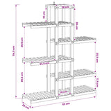 Plant Stand Natural 93 x 25 x 114.5 cm Solid Acacia Wood