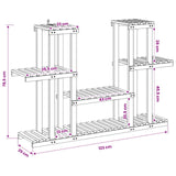 Plant Stand Natural 123 x 25 x 78.5 cm Solid Acacia Wood
