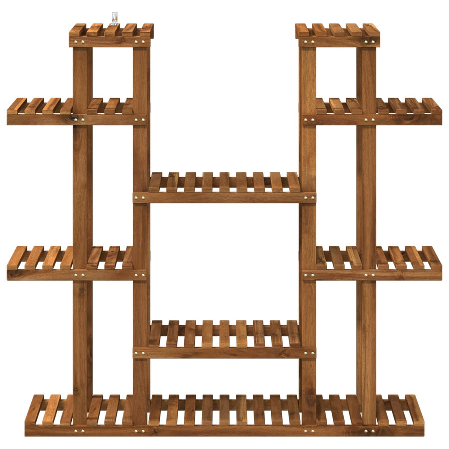 Plant Stand Natural 123 x 25 x 114.5 cm Solid Acacia Wood