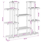 Plant Stand Natural 123 x 25 x 114.5 cm Solid Acacia Wood