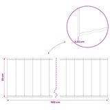 Lawn Edging 5 m x 20 cm Galvanised Steel Silver - Close-Up Angle