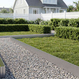 Lawn Edging 20 m x 15 cm Galvanised Steel Silver