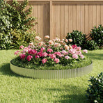 vidaXL galvanised steel lawn edging 20 m x 15 cm, silver roll, rubber end caps