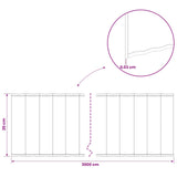 Lawn Edging 20 m x 20 cm Galvanised Steel Silver - Close-Up Angle
