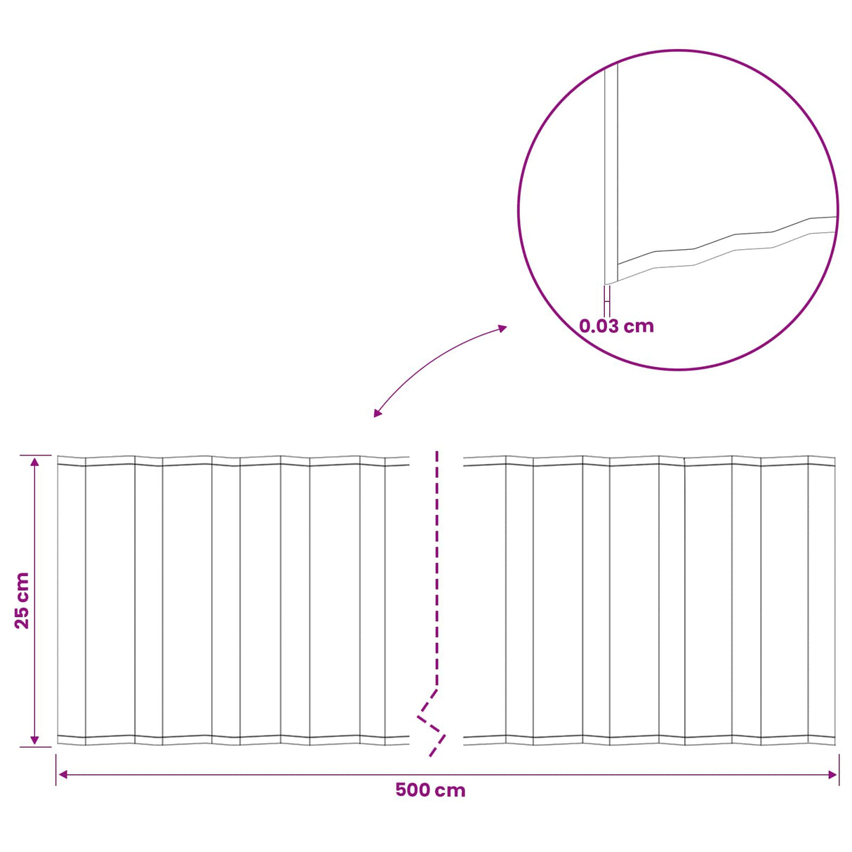Lawn Edging 5 m x 25 cm Galvanised Steel Silver
