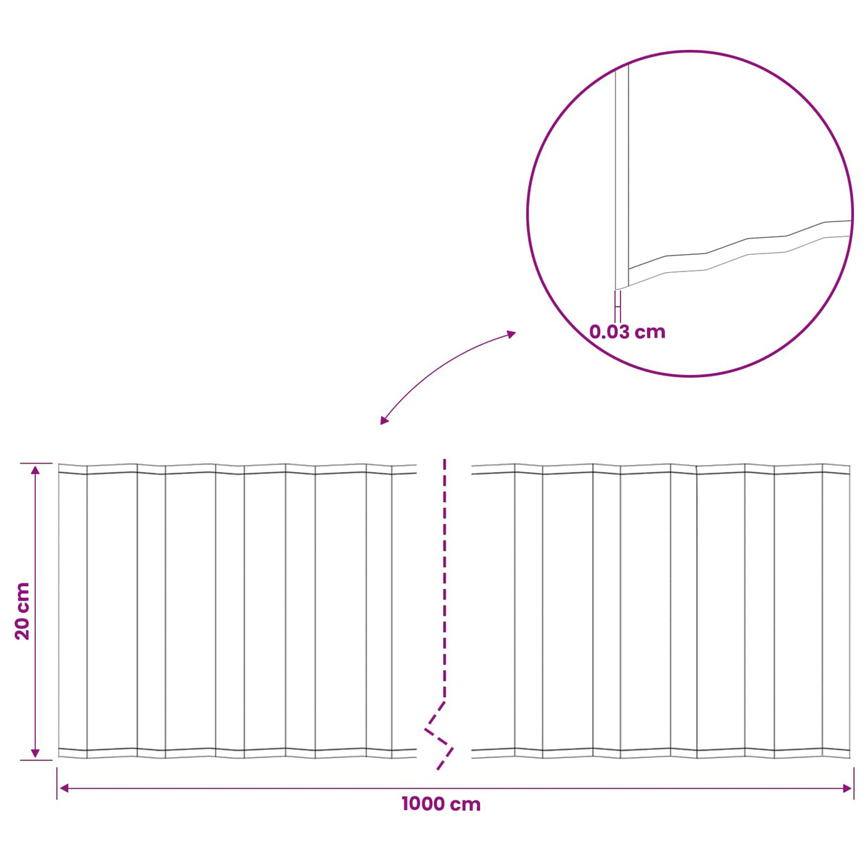 Lawn Edging 10 m x 20 cm Galvanised Steel Silver