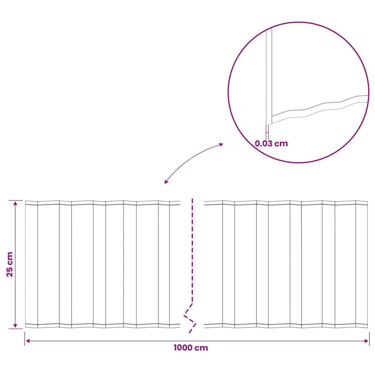 Lawn Edging 10 m x 25 cm Galvanised Steel Silver