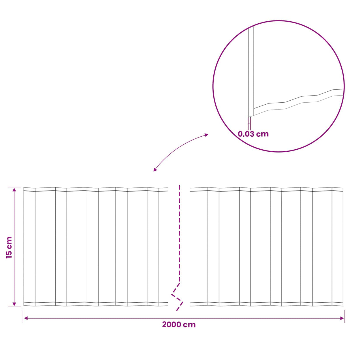 Lawn Edging 20 m x 15 cm Galvanised Steel Silver