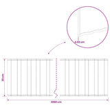 Lawn Edging 20 m x 25 cm Galvanised Steel Silver - Close-Up Angle