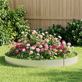 Lawn Edging 5 m x 15 cm Galvanised Steel Silver - Side View