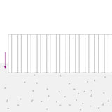 Lawn Edging 5 m x 20 cm Galvanised Steel Silver