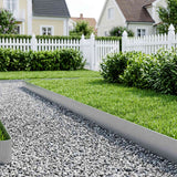 Lawn Edging 5 m x 25 cm Galvanised Steel Silver