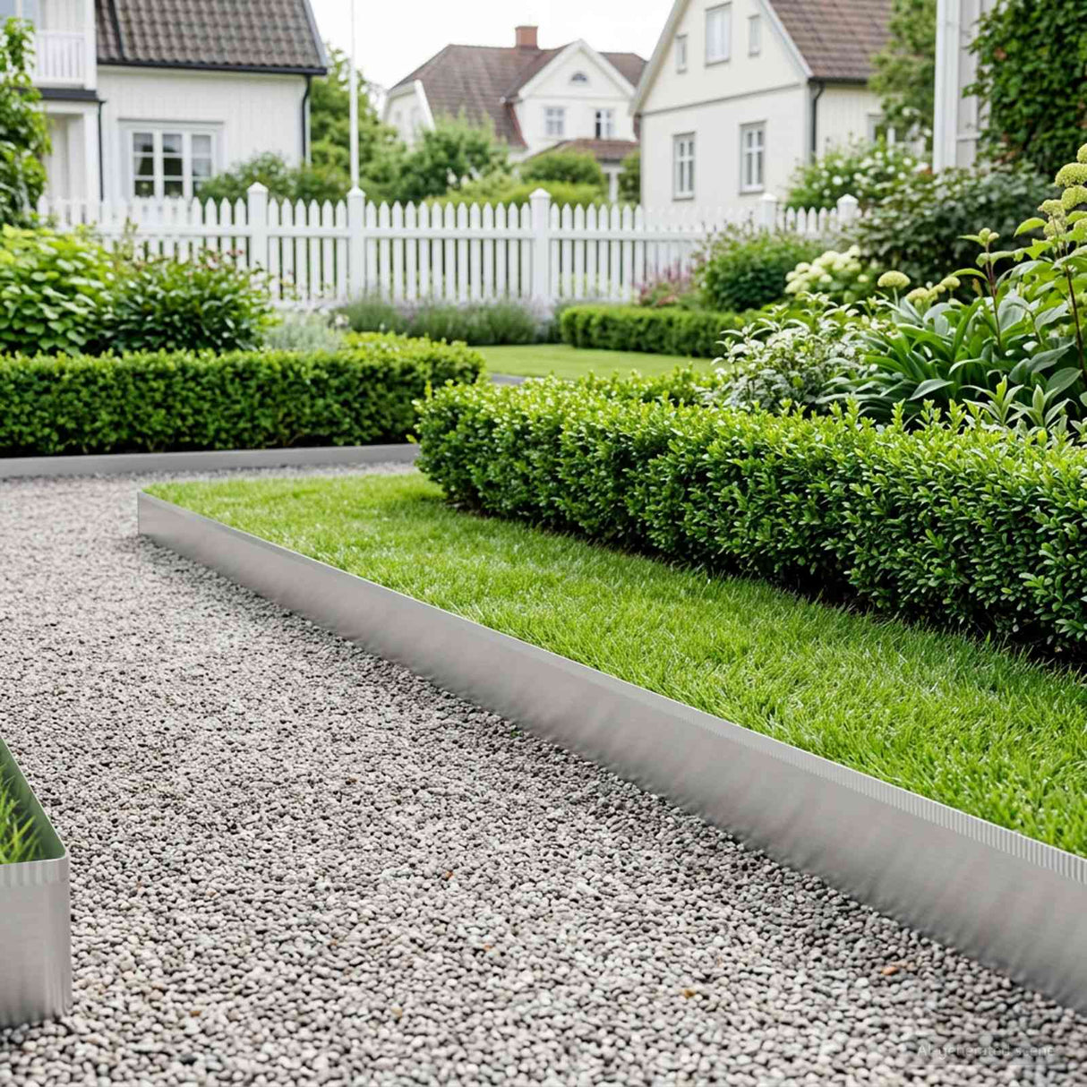 Lawn Edging 10 m x 20 cm Galvanised Steel Silver