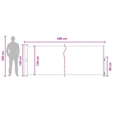 Retractable Side Awning 140 x 500 cm Polyester Rectangular - Close-Up Angle