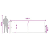 Retractable Side Awning 117 x 600 cm Polyester Rectangular - Close-Up Angle