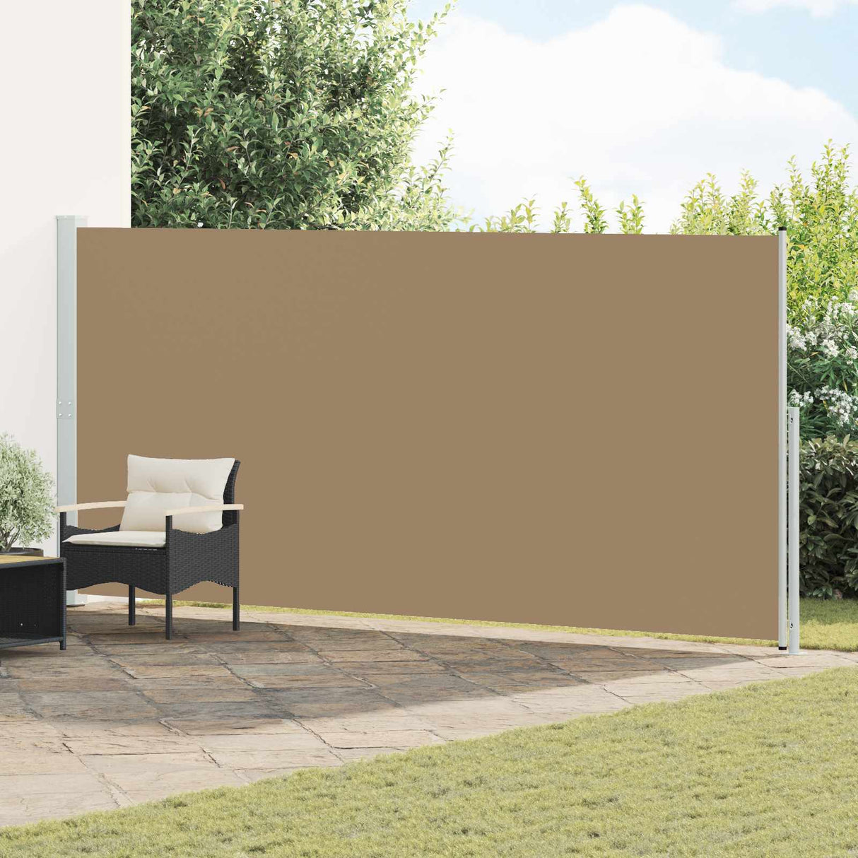 Retractable Side Awning 180 x 600 cm Polyester Rectangular