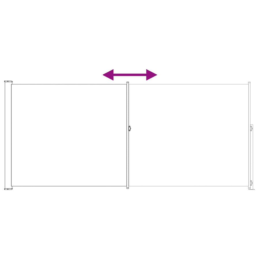 Retractable Side Awning Rectangular 200 x 600 cm Polyester