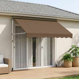 Manual Retractable Awning Taupe 350 cm