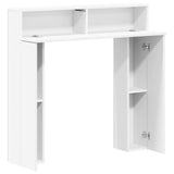 Fireplace Surround White 102 x 18 x 100.5 cm Engineered Wood