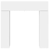 Fireplace Surround White 102 x 18 x 100.5 cm Engineered Wood - Rear View
