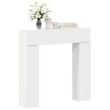 Fireplace Surround White 102 x 18 x 100.5 cm Engineered Wood - Side View
