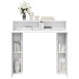 Fireplace Surround White 102 x 18 x 100.5 cm Engineered Wood - Top-Down View